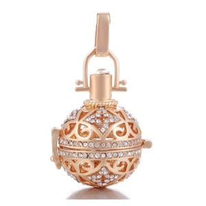 Harmony Chimes - Diamante Twirls Chime Holder Gold
