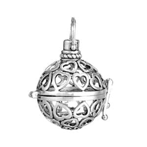 Harmony Chimes - Hearts of Love Chime Holder Silver