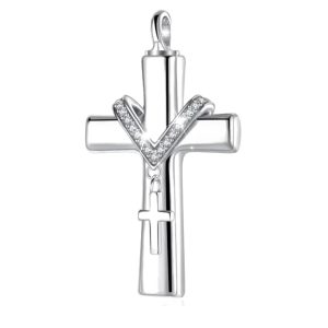 Harmony Chimes - Sterling Silver Cubic Cross Remembrance Pod